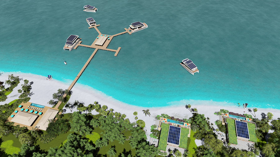 catamarano elettrico
