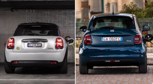 mini e fiat 500