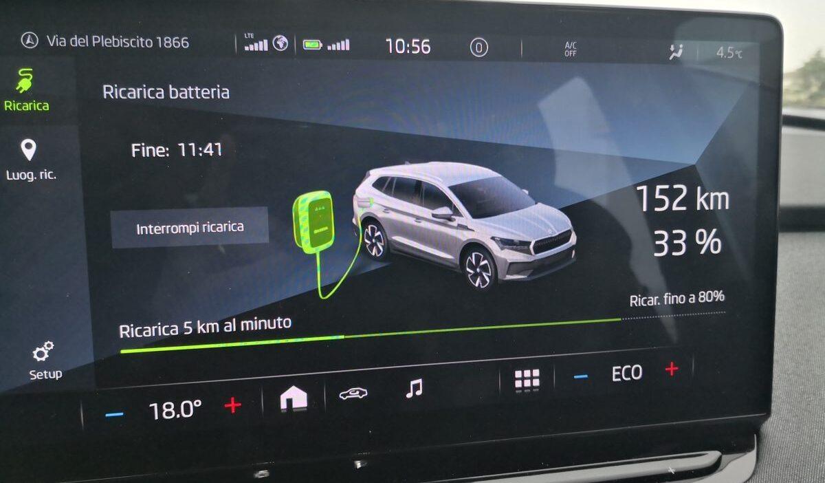 skoda enyaq ricarica