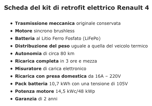 retrofit elettrico renault