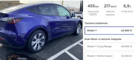 Tesla Model Y sotto i 40 mila