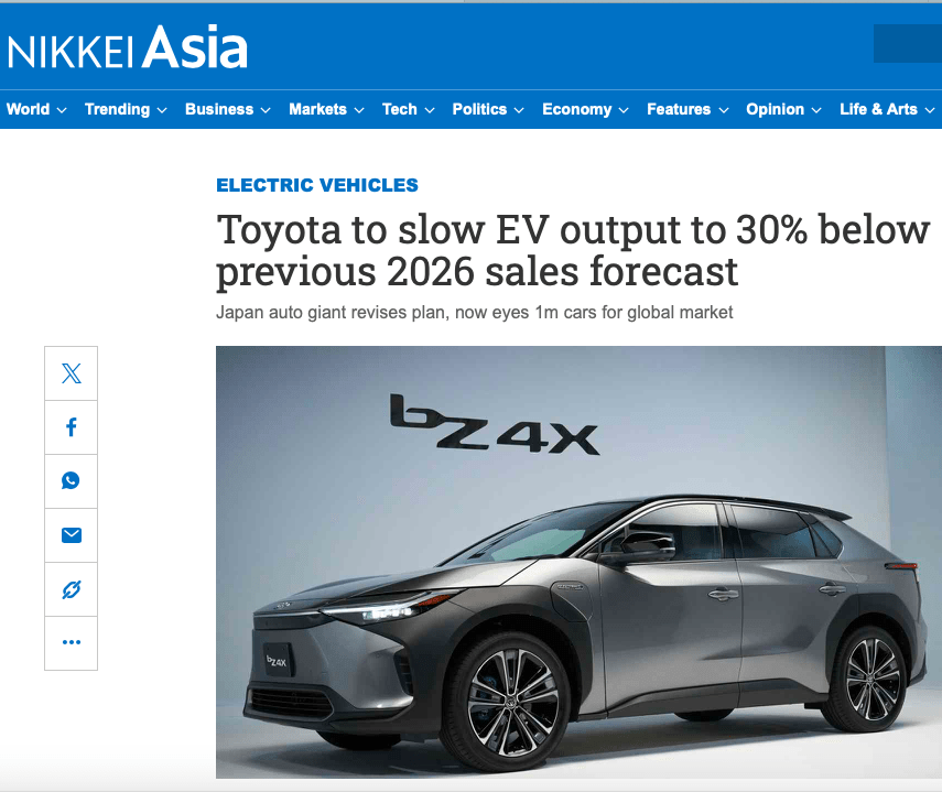 Toyota taglia del 30%