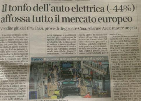 Vendite auto in crisi