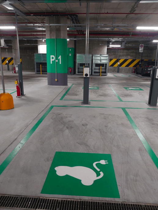 ricariche nel garage sotterraneo 