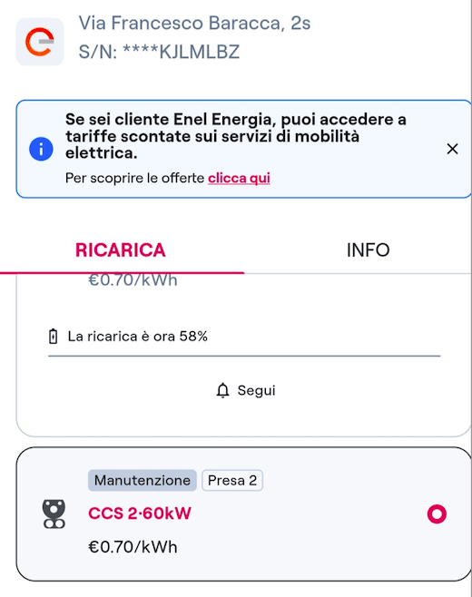 ricarica finta