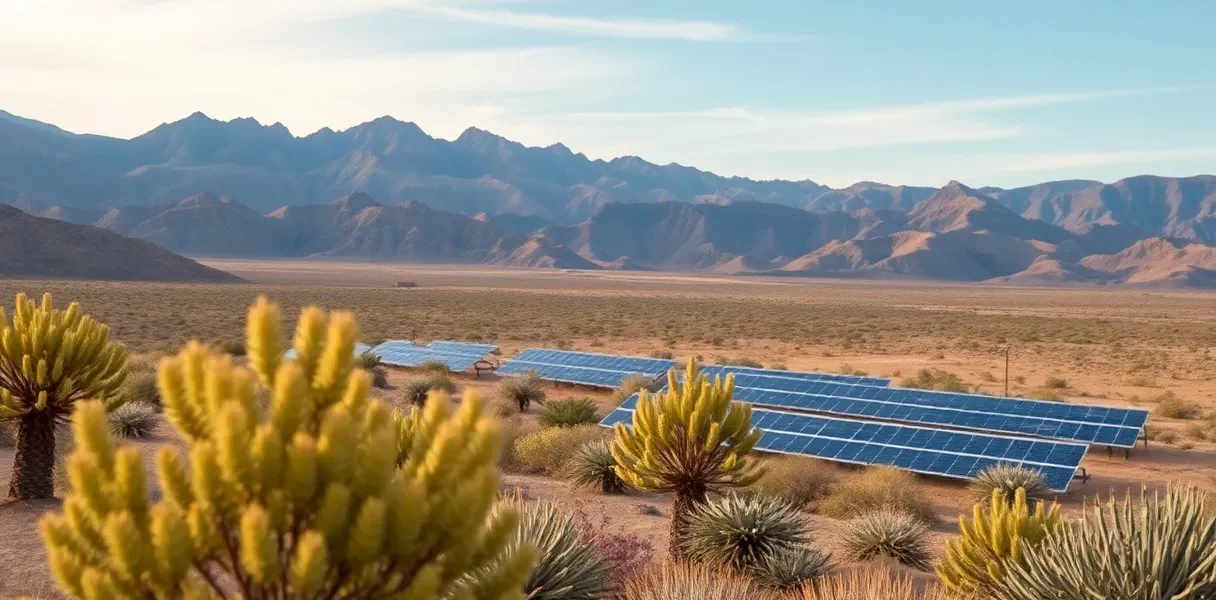 Impianti fotovoltaici nel deserto del Nevada esmeralda 7 solare
