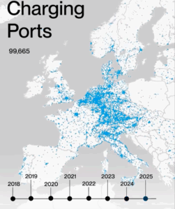 Installazioni di ricariche ad alta potenza effettuate da Alpitronic in Europa non mancano le colonnine