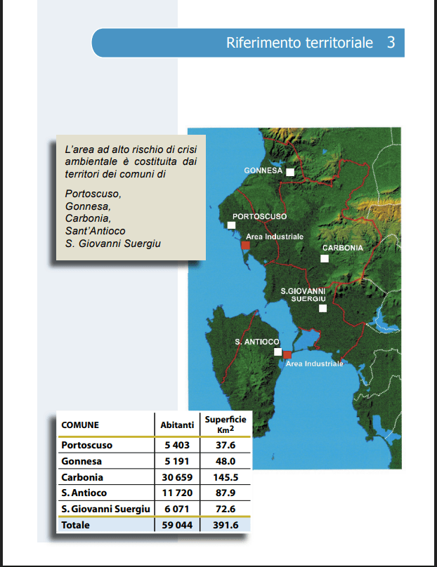 mappa inquinamento rinnovabili Sardegna