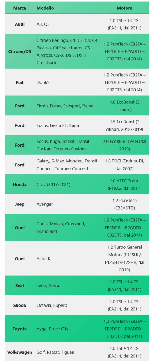 cinghia a bagno d'olio