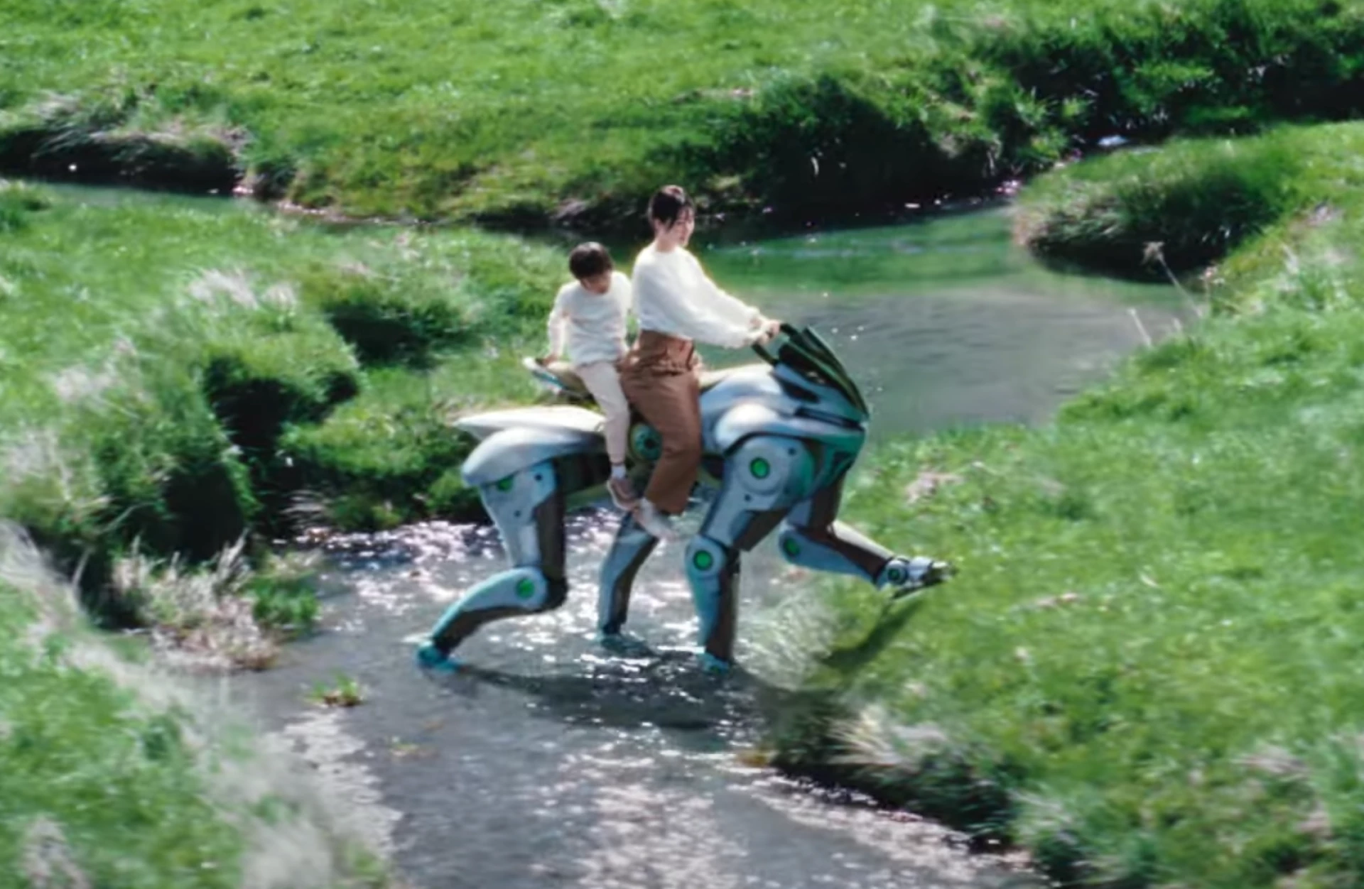 Kawasaki Corleo attraversa un corso d'acqua Kawasaki Corleo