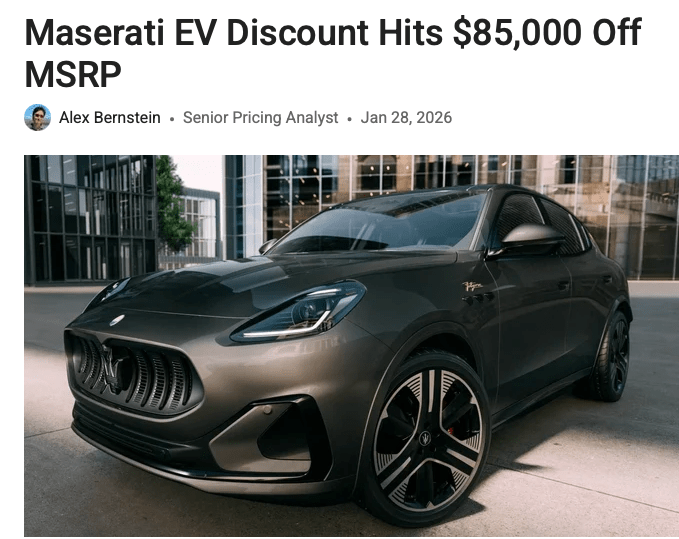 Maserati svende le EV