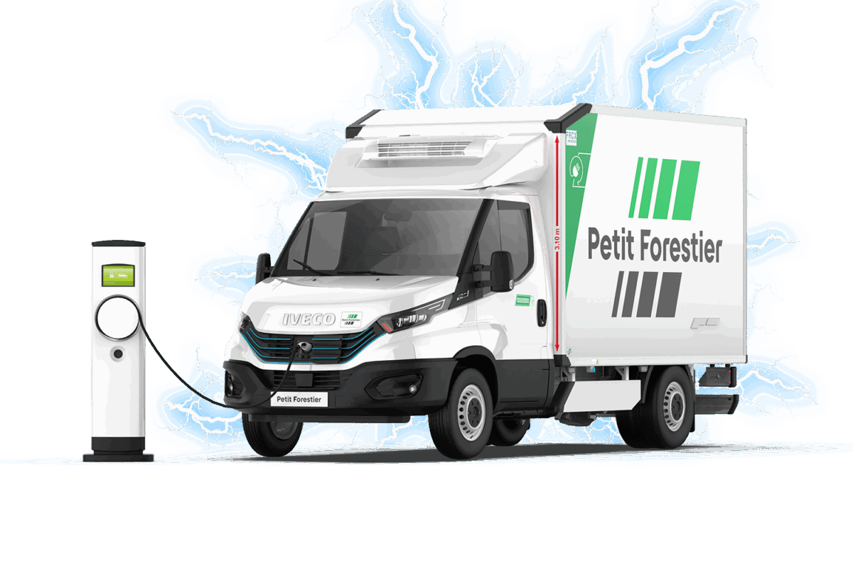 furgone elettrico refrigerato in ricarica consegna refrigerate