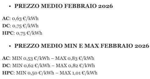 le ricariche meno costose