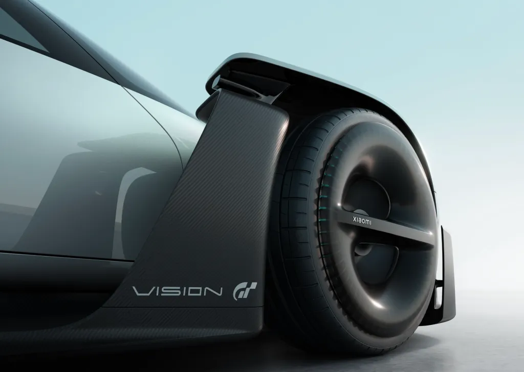 Il particolare delle ruote con copriruota magnetici Xiaomi Vision GT