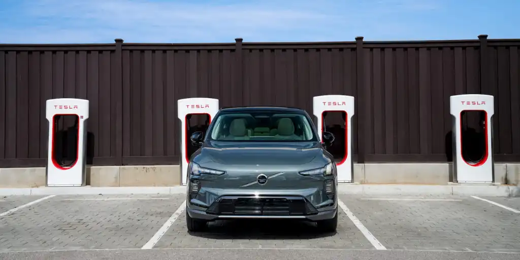 Volvo Supercharger Tesla