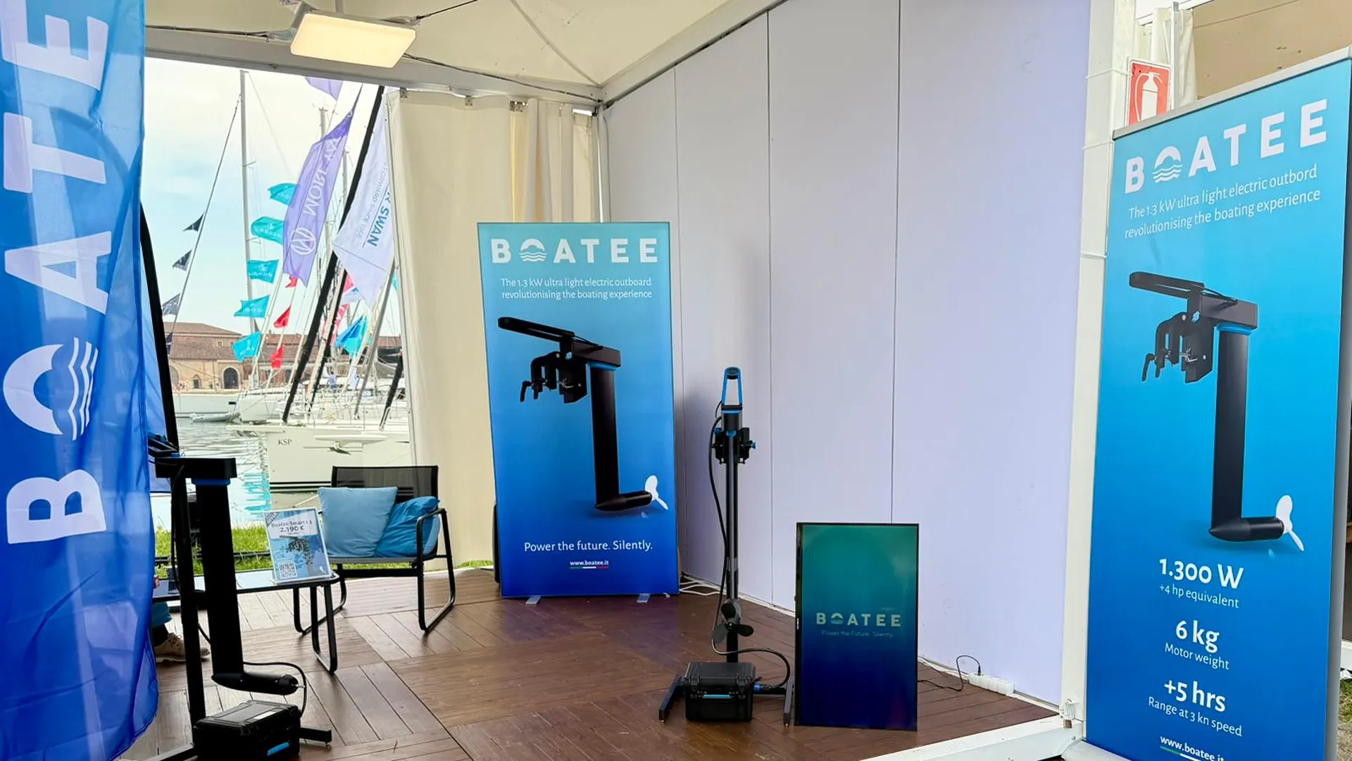 fuoribordo elettrico Lo stand di Boatee al salone di Venezia