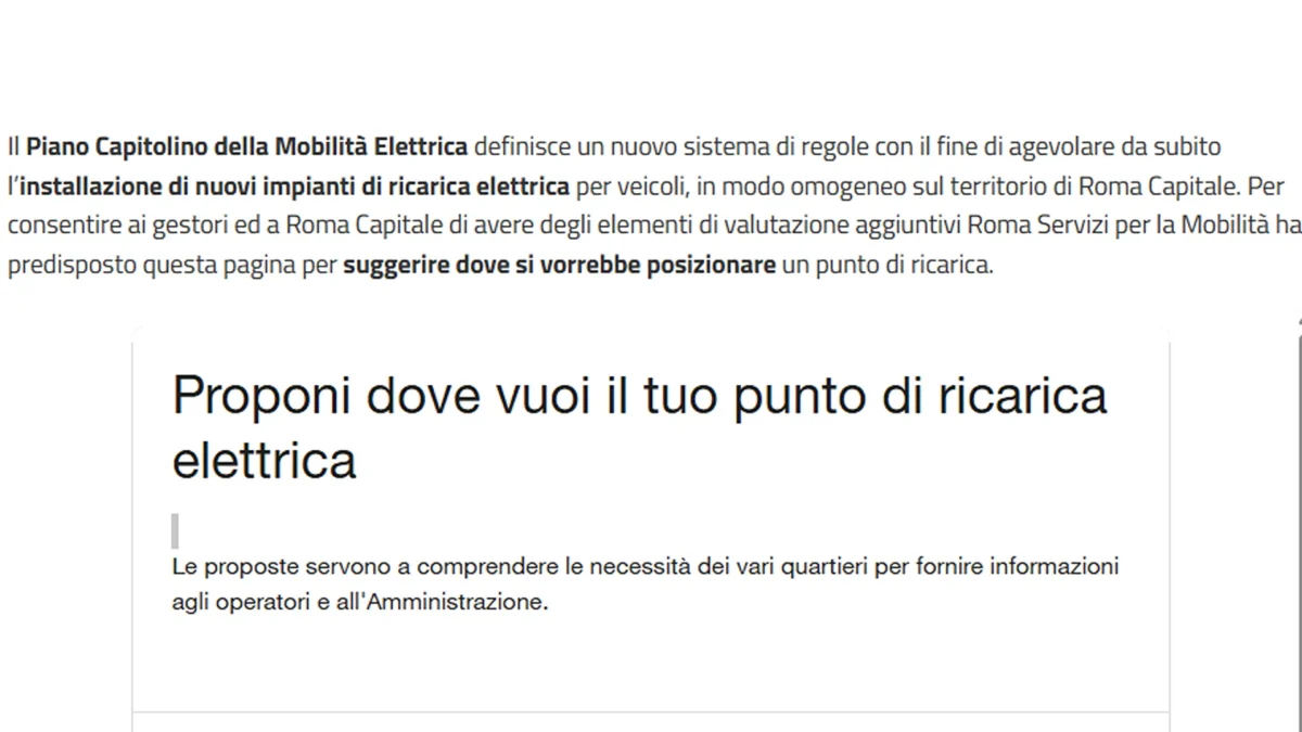 A Roma per le colonnine si chiede agli e-drivers