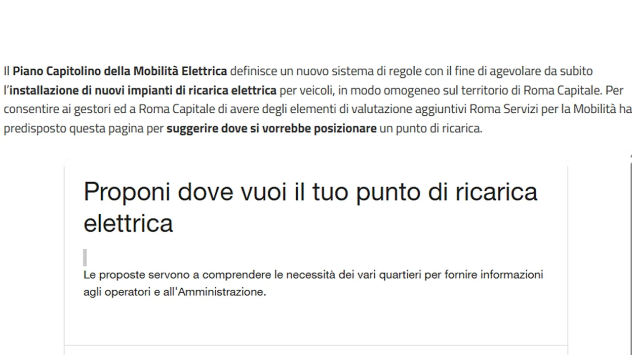 A Roma per le colonnine si chiede agli e-drivers