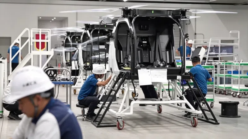 Assemblaggio di un eVtol eVTOL batterie allo stato solido