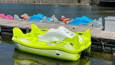 Pedalò elettrico di GardaSolar che ha ideato un sistema di recupero a fine vita