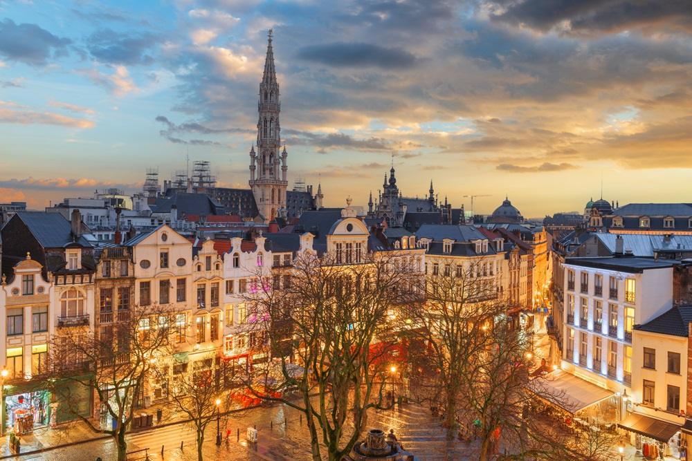 foto panoramica di Bruxelles Bruxelles colonnine