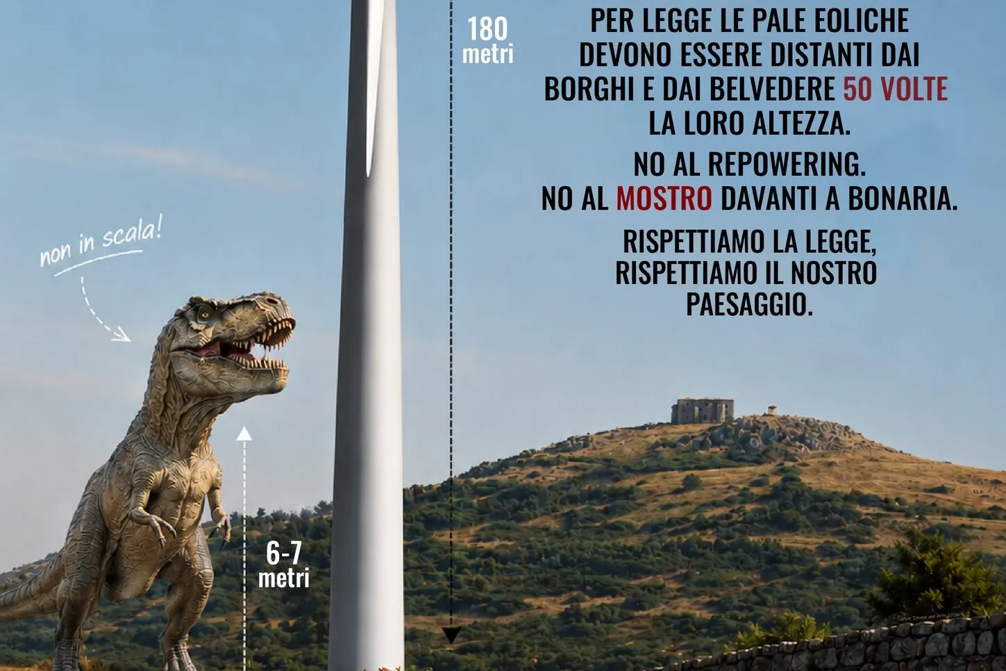 manifestazione contro le pale eoliche eolico