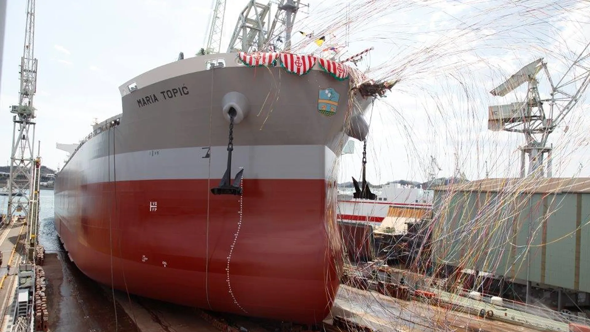 Il varo della nave rinfusiera Maria Topic progetto Whisper