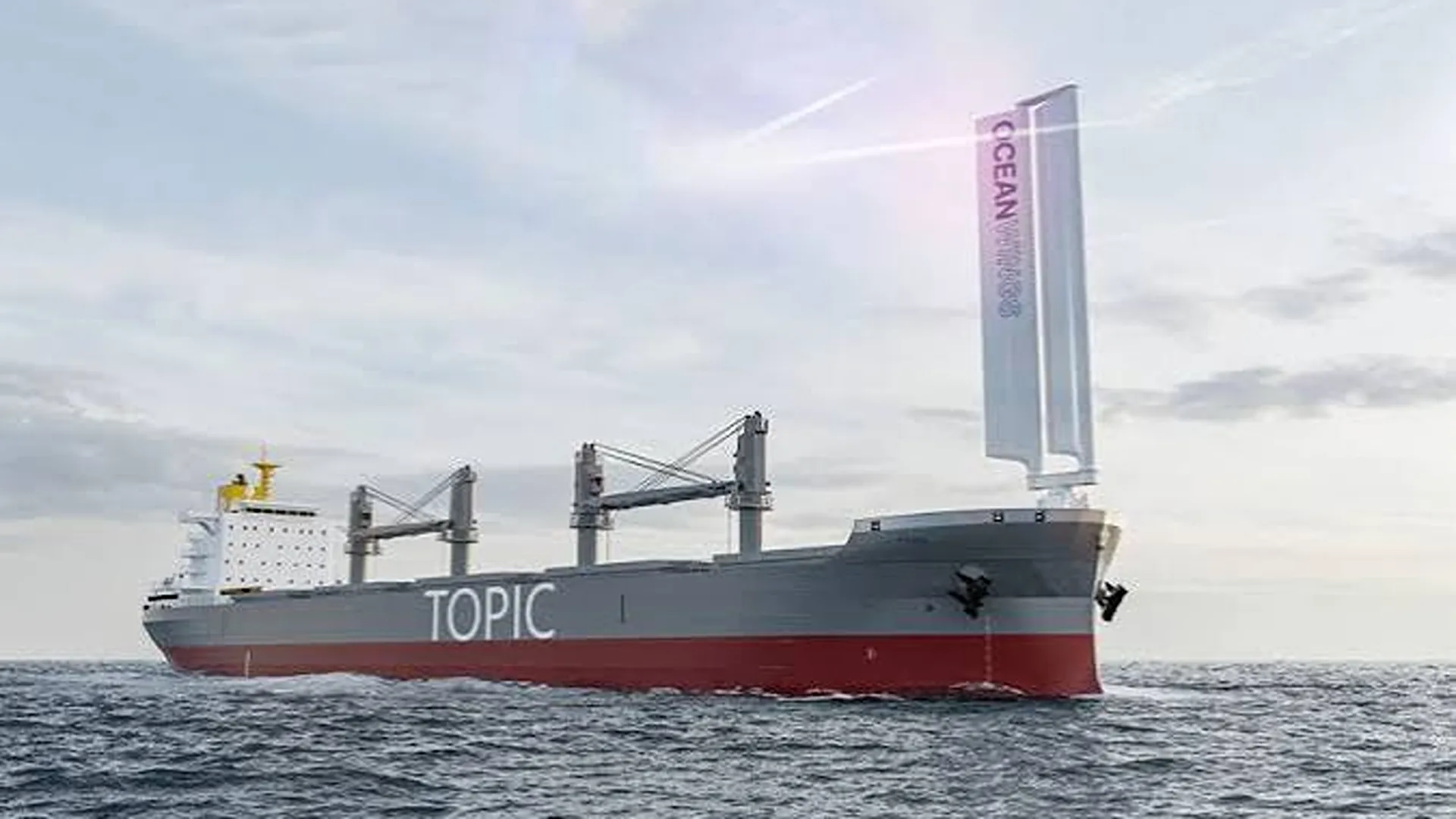 nave con vele e panelli solari progetto whisper