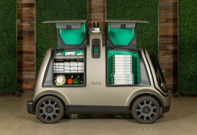 il veicolo elettrico a guida autonoma per la consegna delle pizze